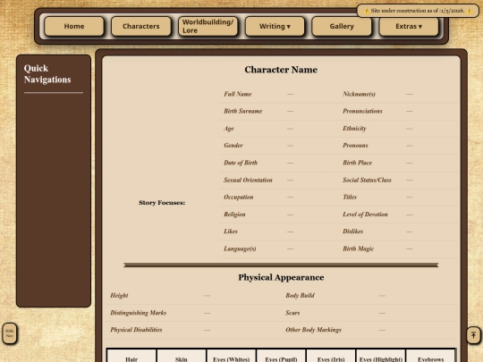 Templates-Tests/MinorCharacterTemplate screenshot