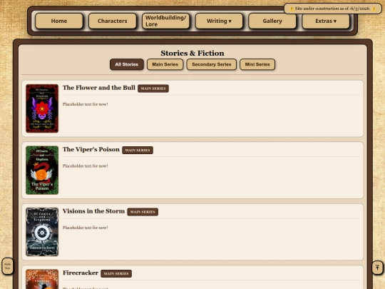 Writing/Stories/StoriesNav screenshot