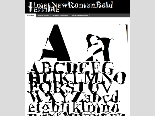 fonts/go nowhere font/gonowhere-demo screenshot
