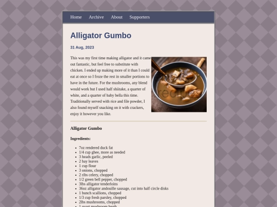 posts/2023-08-31-Alligator-Gumbo screenshot