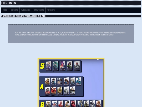 FinalProj/Tierlists screenshot