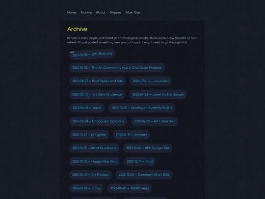 Blog/archive screenshot