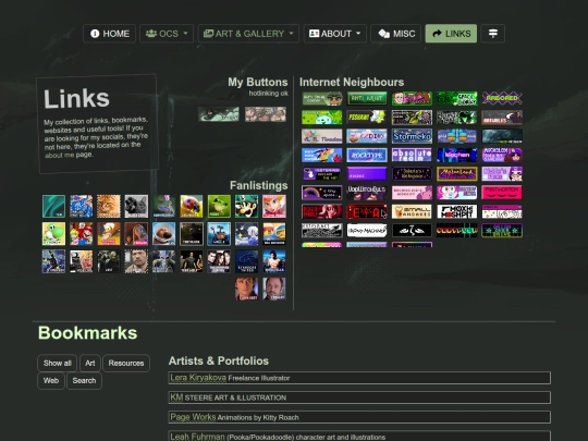 Links screenshot