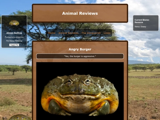 reviews/africanbullfrog screenshot