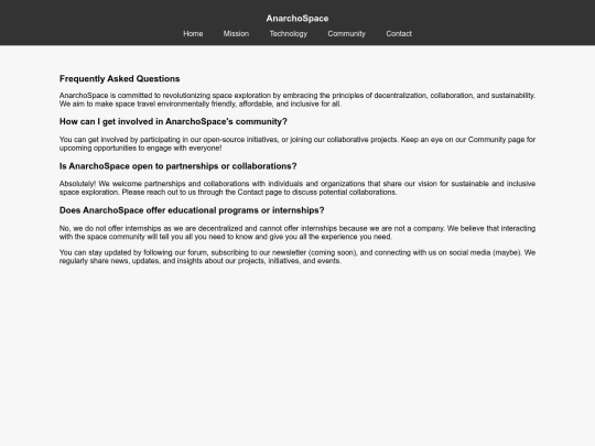 faq screenshot