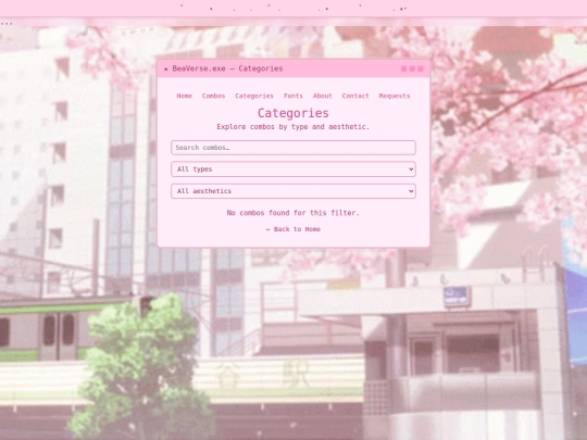 categories screenshot