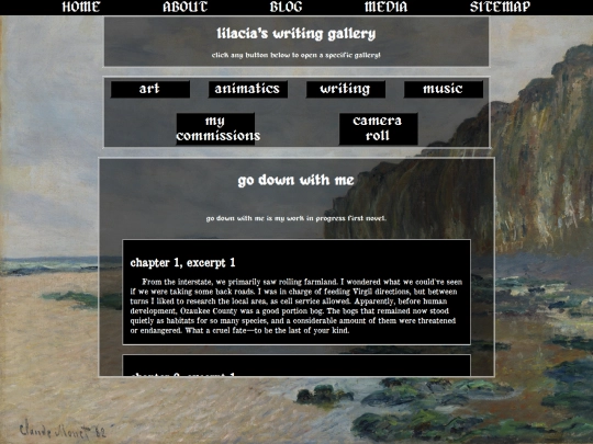 galleries/writinggallery screenshot