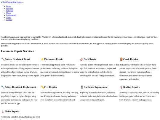 repairs screenshot