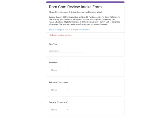 newReview screenshot