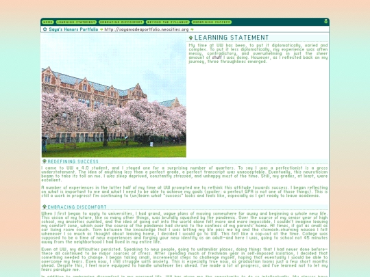 learning_statement screenshot