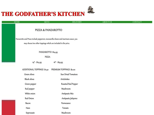menu screenshot