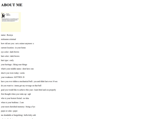AboutMe screenshot