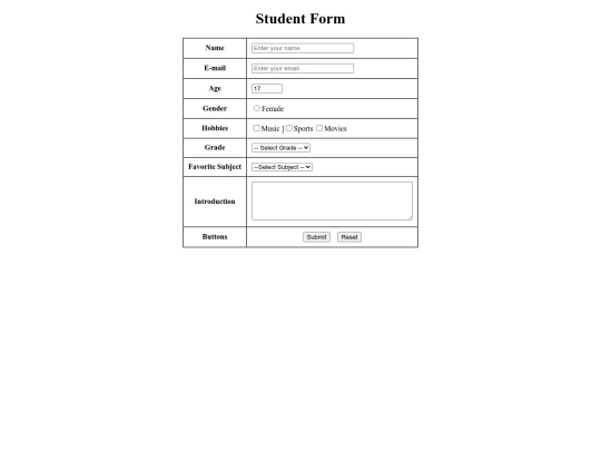 myform screenshot
