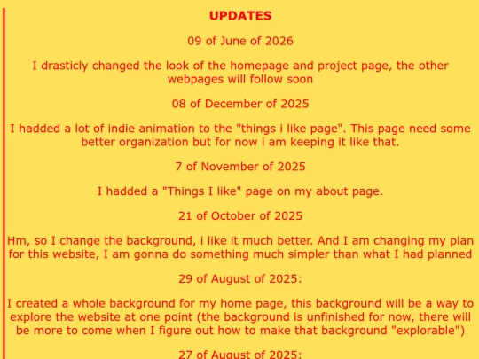 UPDATES screenshot