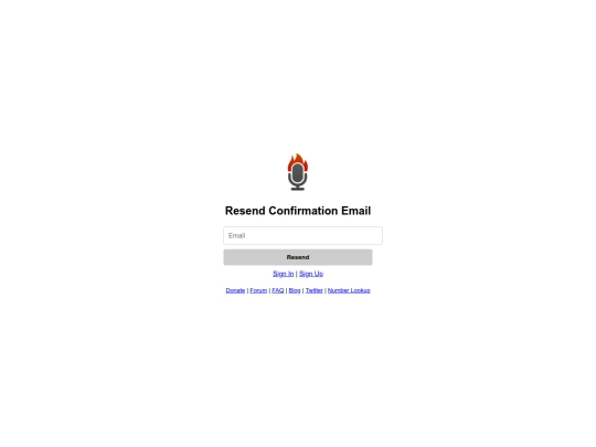 resend-confirmation screenshot
