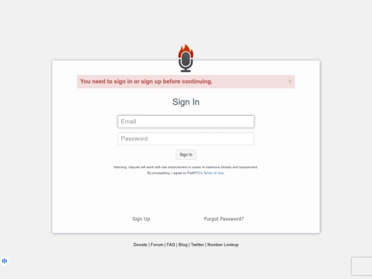 signup screenshot