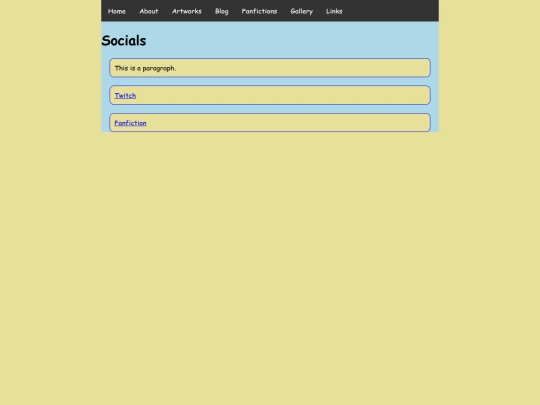 Socials screenshot