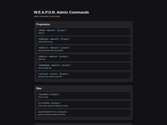 commands screenshot