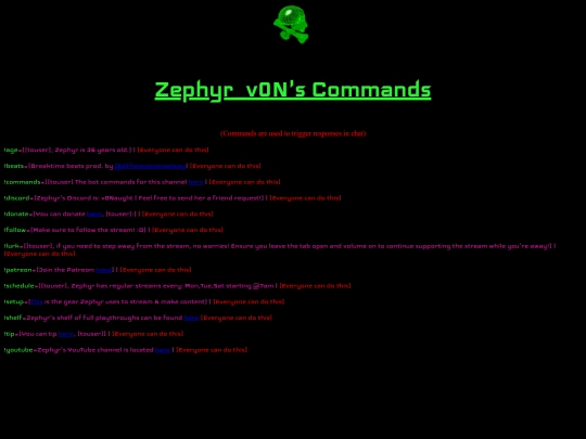 commands screenshot