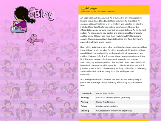 blog screenshot