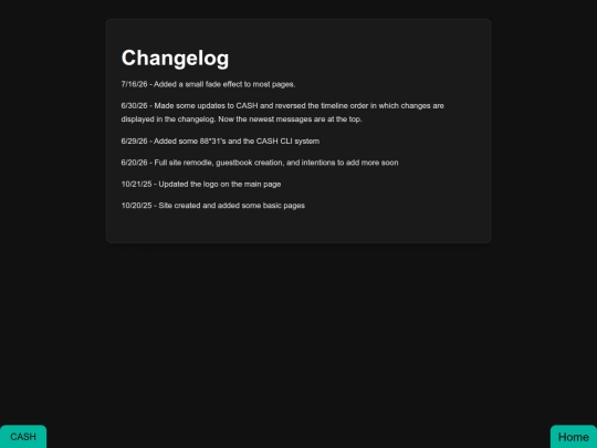 changelog screenshot