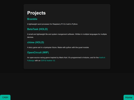 projects screenshot