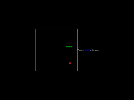 snake screenshot