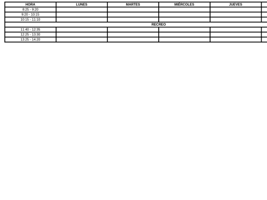 horario screenshot