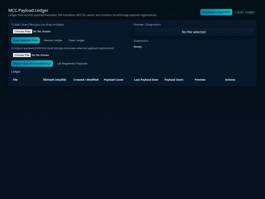4.2 MCC.Payload Ledger screenshot