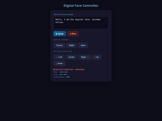 A3/Robot face controls 3 screenshot
