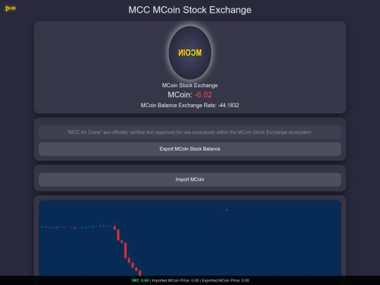 Arena/Master MCoin Stock Exchange - MCC screenshot