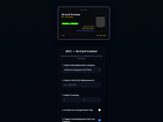 Cards/MCC.DCTC Card Creator.Online¹²⁷°⁶ screenshot