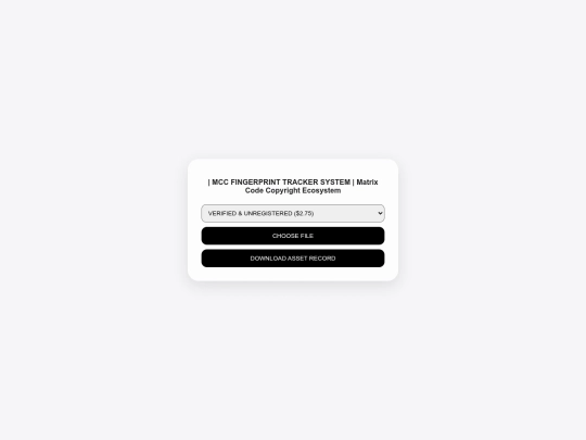LÜVO ECHO/MCC Digital Asset x Fingerprint Tracker 3 screenshot