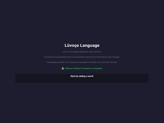 Lüvoçe Language Original/Luvoce - Linguistic M⃨̄aster Vault - MF (1) screenshot