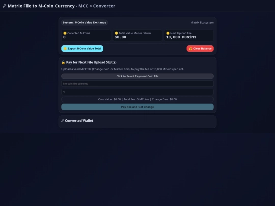 Matrix Digital File to MCoin Currency Key2 screenshot