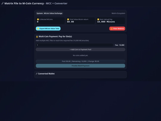 Matrix Digital File to MCoin Currency Key4 screenshot
