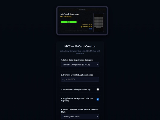 Mcard Valuation Terminal /MCC.DCTC Card Creator.Online¹²⁷°²  screenshot