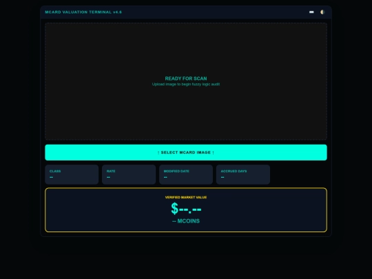 Mcard Valuation Terminal /MCard Valuation - Test  screenshot