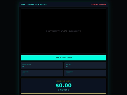 Mcard Valuation Terminal /MCard Valuation - Test 4  screenshot