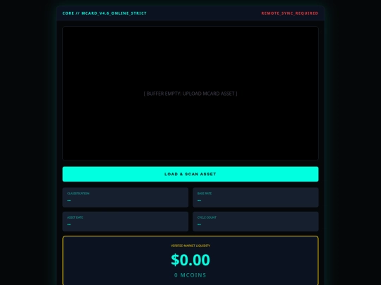 Mcard Valuation Terminal /MCard Valuation - Test 6  screenshot