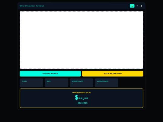 Mcard Valuation Terminal /MCard Valuation Terminal Reader × ⦿⦿⦿⦿⟌  screenshot