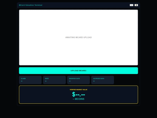 Mcard Valuation Terminal /MCard Valuation Terminal Reader ⦿3  screenshot