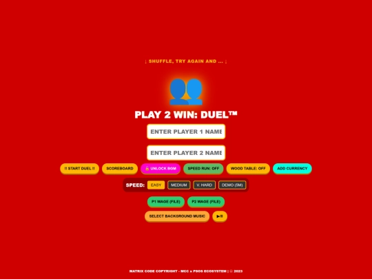 Play/PLAY 2 WIN • Original v4 • 2 player screenshot