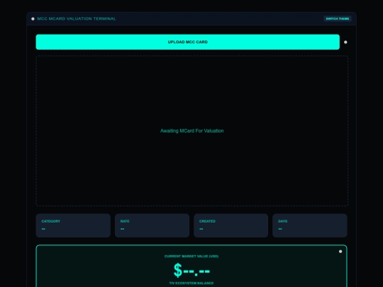 Seller and viewer /MCard Valuation Reader screenshot