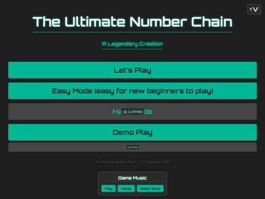 The Ultimate Number Chain - Game screenshot