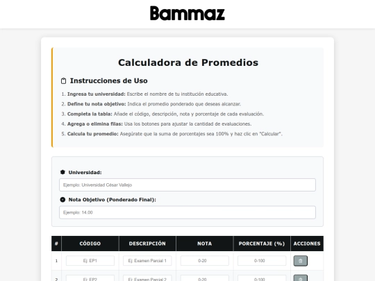 calculadorapromedios screenshot