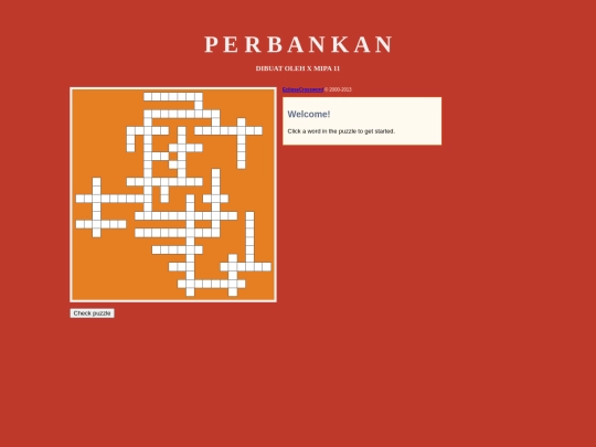 Crossword screenshot