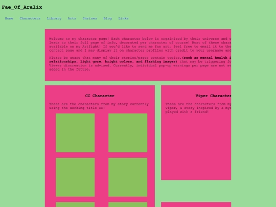 chars screenshot