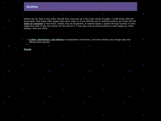 Asides/Asides screenshot