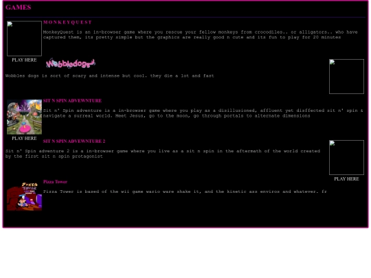 Games screenshot